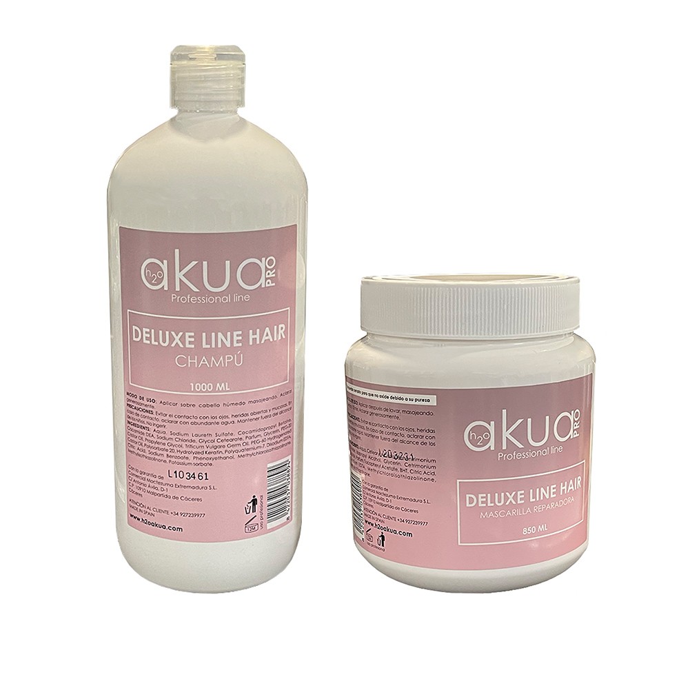 Lote Champu y Mascarilla Deluxe Line Hair H2oAkua